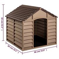 VidaXL Hondenhok 86x84x82 cm polypropeen bruin - thumbnail