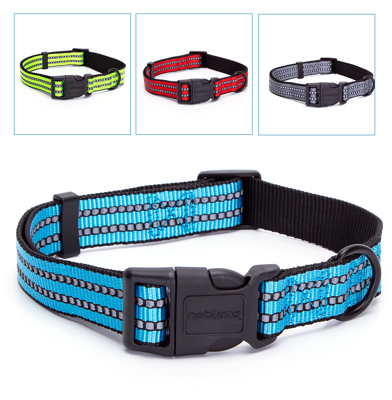 Nobleza Honden klikhalsband - Reflecterend Nylon - 40 cm