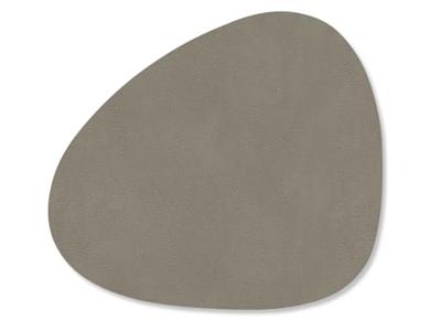 LIND DNA Onderzetter Nupo - Leer - Flint Grey - 13 x 11 cm