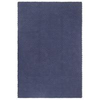 Vloerkleed rechthoekig 120x180 cm katoen marineblauw - thumbnail