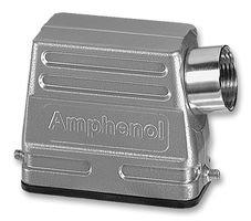 Amphenol C146 21R010 500 4-1 Afdekkap Lage bouwvorm, Kabeluitgang zijkant 1 stuk(s)