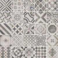 Vloer-/wandtegel Portugees Vintage Cementina 20x20cm black & white mat - thumbnail