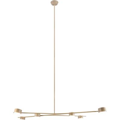 LED Hanglamp - Trio Select Coda - 6 Lichtpunten - GX53-fitting - Draaibaar - Hoogte Aanpasbaar - IP20 - Warm Beige - Metaal