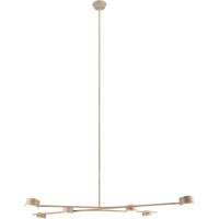 LED Hanglamp - Trio Select Coda - 6 Lichtpunten - GX53-fitting - Draaibaar - Hoogte Aanpasbaar - IP20 - Warm Beige - Metaal - thumbnail