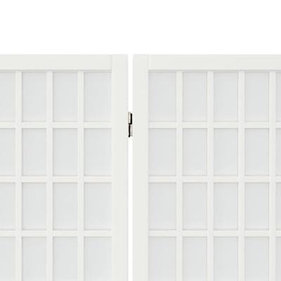 Kamerscherm inklapbaar 5 panelen Japanse stijl 200x170 cm wit - thumbnail