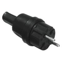 Bachmann 740.002 CEE 7/17 stekker Rubber, Silicone 250 V Zwart IP44 - thumbnail