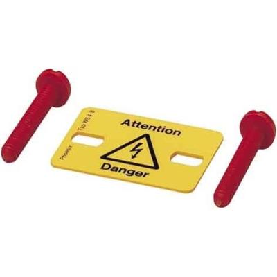 Phoenix Contact 1004416 Waarschuwingsbord Waarschuwing Kunststof (b x h) 40 mm x 25 mm DIN 61010-1 10 stuk(s)