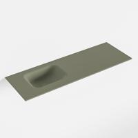 MONDIAZ LEX Army solid surface inleg wastafel voor toiletmeubel 90cm. Positie wasbak links - thumbnail