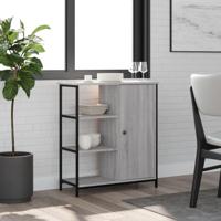 Dressoir 70x30x80 cm bewerkt hout grijs sonoma - thumbnail