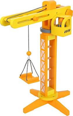 Small Foot - houten kraan bouwplaats met accessoires, 14dlg.