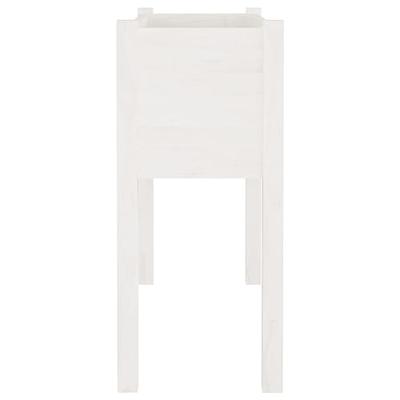Plantenbakken 2 st 70x31x70 cm massief grenenhout wit