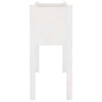 Plantenbakken 2 st 70x31x70 cm massief grenenhout wit - thumbnail