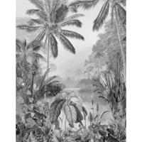 Komar fotobehang lac tropical black & white 200x270 cm - thumbnail