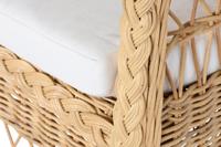 Leunstoel DKD Home Decor Wit Natuurlijk 56 x 63 x 86 cm - thumbnail