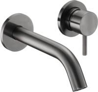 Saqu Eurotrend 2-gats inbouw wastafelmengkraan inclusief inbouwdeel gunmetal - thumbnail