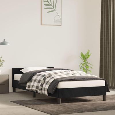 Bedframe zonder matras 100x200 cm fluweel zwart