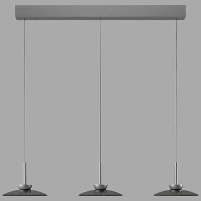 Paul Neuhaus 3L eettafel hanglampPure Moon platin met smoke glas - 2193-15