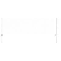VidaXL Hek met paal zilver 0,6 x 50 m staal - thumbnail