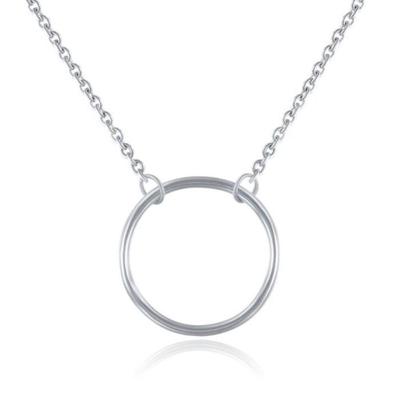 Elenza Zilveren Ketting met Cirkel Hanger in 925 Sterling Zilver