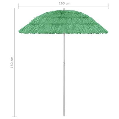 VidaXL Strandparasol hawaï 180 cm groen VidaXL Strandparasol hawaï 180 cm groen