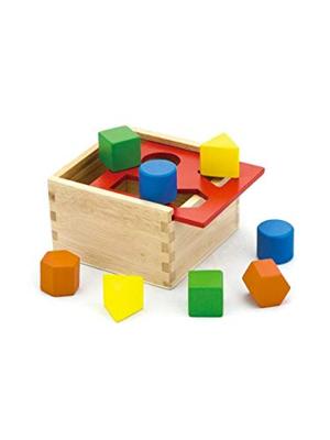 VIGA houten vormensorteerder, afm 13x13x8 cm, 1 stuk