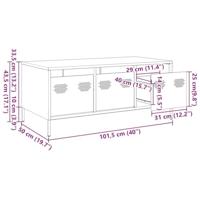 Salontafel 101,5x50x43,5 cm koudgewalst staal antracietkleurig - thumbnail