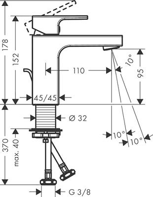 Hansgrohe Wastafelmengkraan Vernis Shape Eengreeps 100 Met Metalen Trekwaste Chroom Hansgrohe Wastafelmengkraan Vernis Shape Eengreeps 100 Met Metalen Trekwaste Chroom
