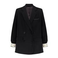 Frankie & Liberty winter blazer meisjes - bruin/blauw - thumbnail