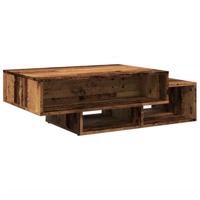 Salontafel 105x55x32 cm bewerkt hout oud houtkleurig - thumbnail