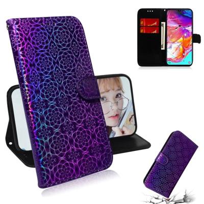 Voor Galaxy A70 effen kleur kleurrijke magnetische Buckle horizontale Flip PU lederen draagtas met houder & kaartsleuven & portemonnee & Lanyard (paar