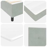Boxspringbed met matras Lichtgrijs 90 x 190 cm Stof - thumbnail