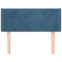 Hoofdbord met randen 83x16x78/88 cm fluweel donkerblauw - thumbnail