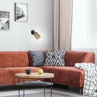 Brilliant Zwart met gouden wandlampCheval - 99994/86 - thumbnail