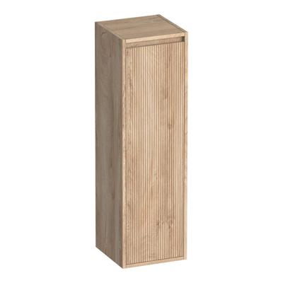 Brauer Adore - Wavy - Hoge Kast - 120 cm - 1 Deur - Greeploos - Rechtsdraaiend - Forest Wheat