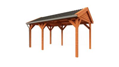 Trendhout Overkapping Zadeldak Betula 505x350 cm- Zadeldak- Onbehandeld lariks Douglas hout- Trendhout Trendhout Overkapping Zadeldak Betula 505x350 cm- Zadeldak- Onbehandeld lariks Douglas hout- Trendhout