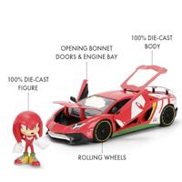 Sonic the Hedgehog DieCast Model Car - Lamborghini Veneno (Knuckles) - thumbnail