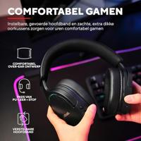 Trust GXT491 FAYZO Over Ear headset Bluetooth Virtual Surround Zwart Surround sound, Microfoon uitschakelbaar (mute), Volumeregeling Gamen - thumbnail