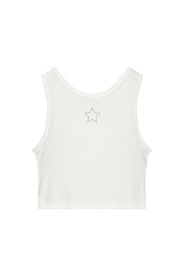 Like Flo zomer tanktop meisjes teens - off wit - embroiderie - Essie