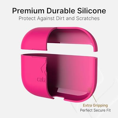 Catalyst Slim Case voor AirPods Pro Skin voor Apple AirPods Pro Charging Case, verwisselbare kleuren, beschermhoes Soft Skin, compatibel draadloos opladen - Neon Roze