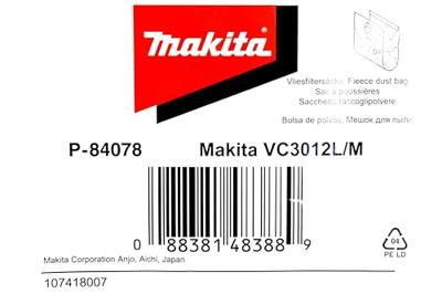 Makita Accessoires Stofzak voor VC3012L, VC3012M - P-84078 - P-84078 - thumbnail