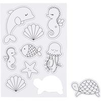 Creotime magnetische kleurplaten zeedieren 15 x 21 cm - thumbnail