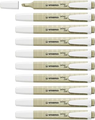 Markeerstift stabilo swing cool nature moddergroen | 10 stuks