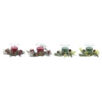 Kaarsenset DKD Home Decor Kerstmis (5,5 x 5,5 x 6 cm) (2 Stuks) - thumbnail