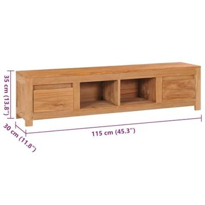Tv-meubel 115x30x35 cm massief teakhout