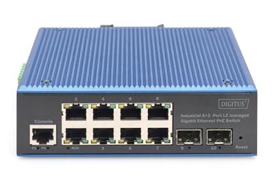Digitus DN-651157 Industrial Ethernet Switch 8 + 2 poorten 1 GBit/s Digitus DN-651157 Industrial Ethernet Switch 8 + 2 poorten 1 GBit/s