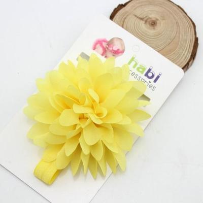 Baby meisje elastische Hairband kinderen haar slijtage bloem hoofdband (geel)