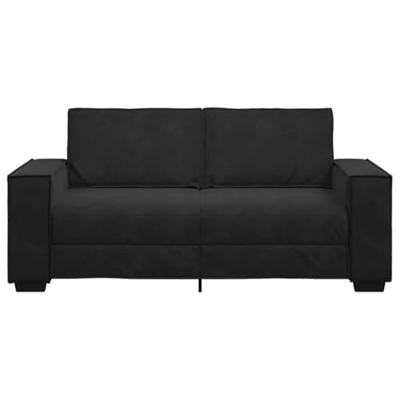 Tweezitsbank 180x78x84 cm fluweel zwart