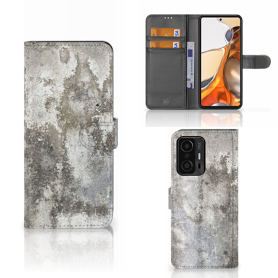 Xiaomi 11T | 11T Pro | Bookcase | Beton Print Xiaomi 11T | 11T Pro | Bookcase | Beton Print