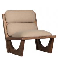 WOOOD Fauteuil 'Opulent' Bouclé en Acaciahout - thumbnail