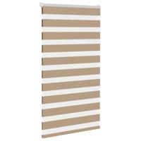 VidaXL Zebra blind 85x150 cm stofbreedte 80,9 cm polyester zandbruin - thumbnail